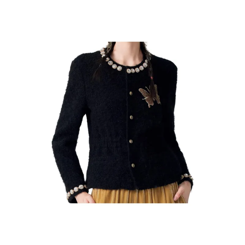 TCH Cropped Coats Women's Black-0