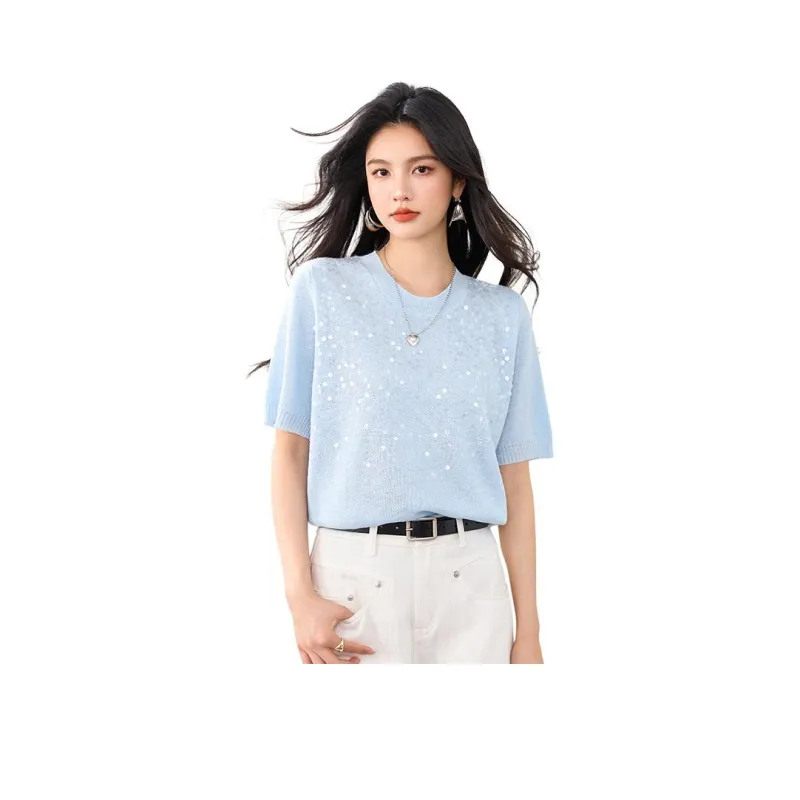 La Chapelle T Shirts Women's Blue-5