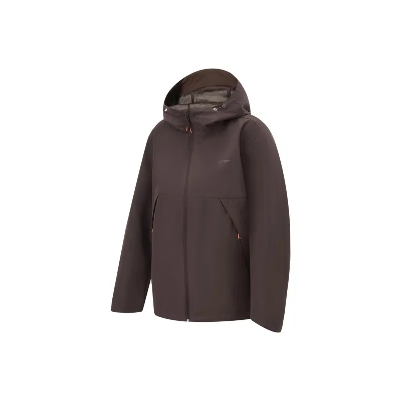 LiNing Fitness Series Trench Coat Women's Charcoal Brown-0