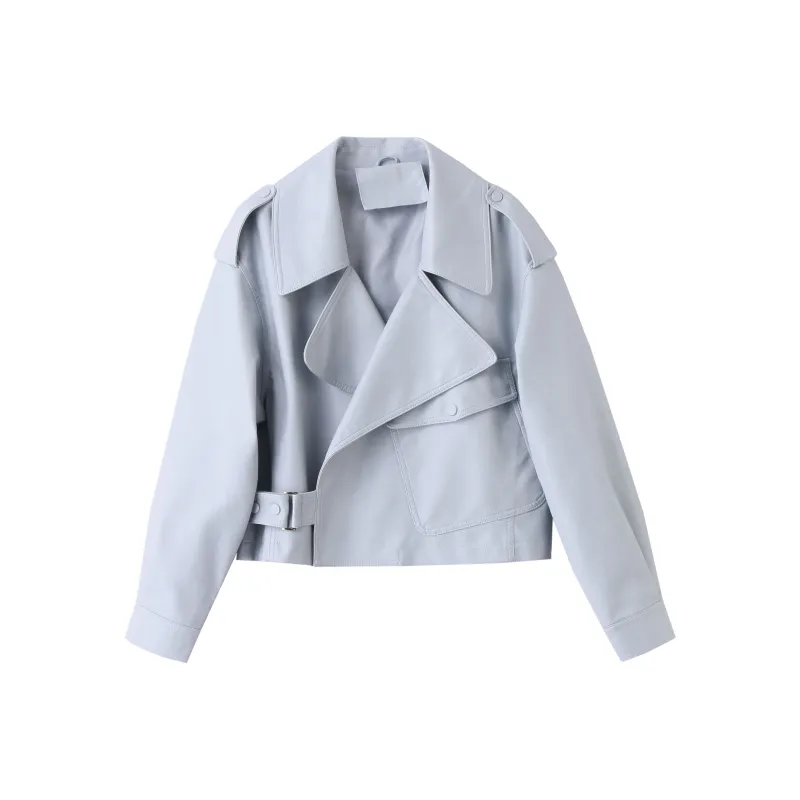 Yi Mengyuan Leather Jacket Women's-0