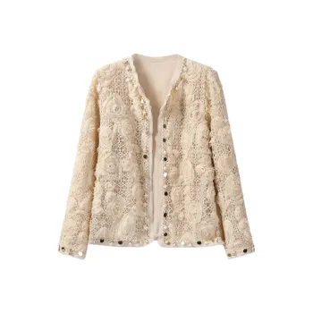 FAIRWHALE Velvet feel Coat Women's Apricot