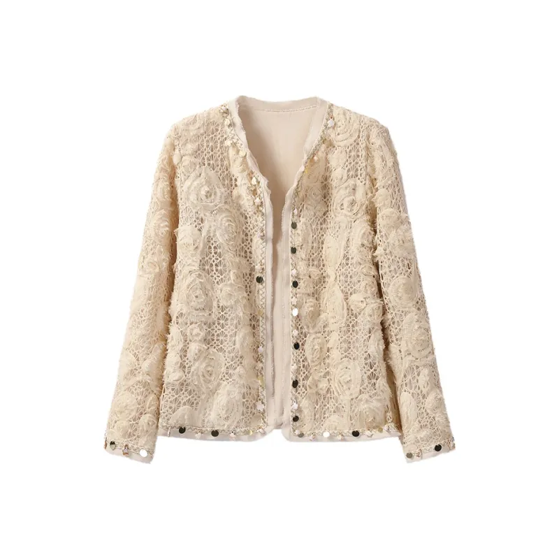 FAIRWHALE Velvet feel Coat Women's Apricot-0