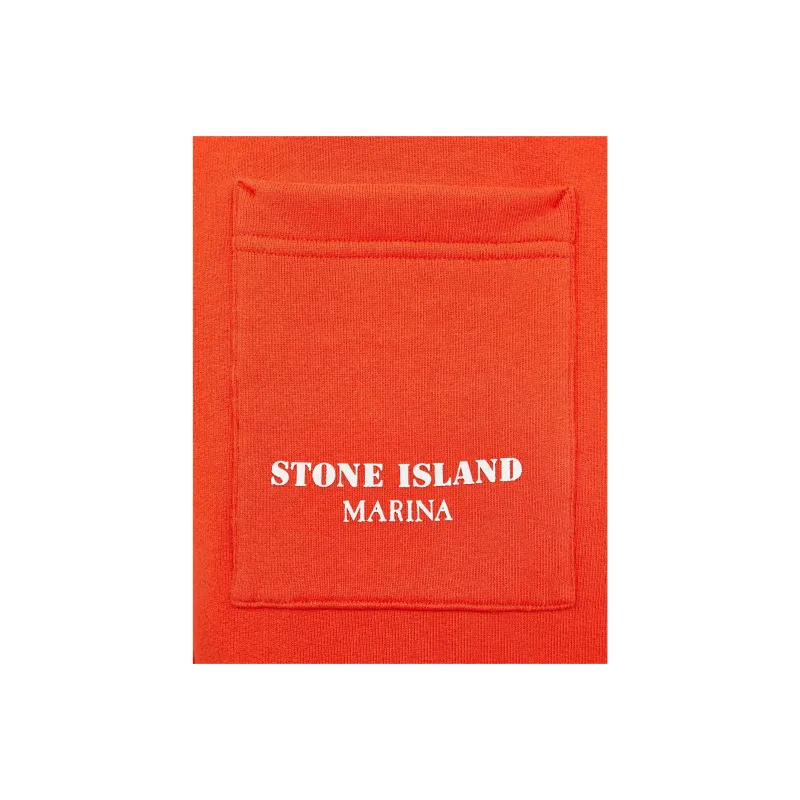 STONE ISLAND Knitted Sweatpants Unisex Dragon Shrimp Red-4