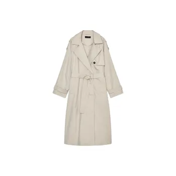 ZARA Trench Coat Women's Beige Yellow