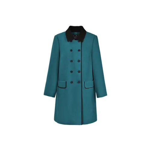 DIFFIE RIEGER Coats Women's Peacock Blue