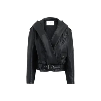 Alaia Hooded Biker Jacket