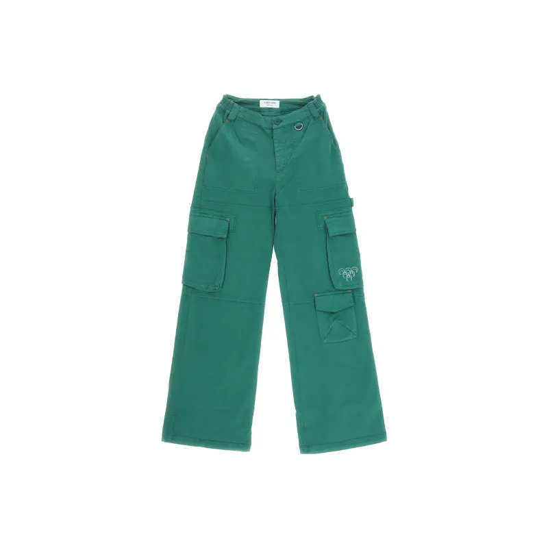 Marine Serre Casual Pants Women's Green-0