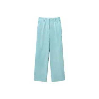 OVV Casual Pants Women's Light Blue Solid Color A4