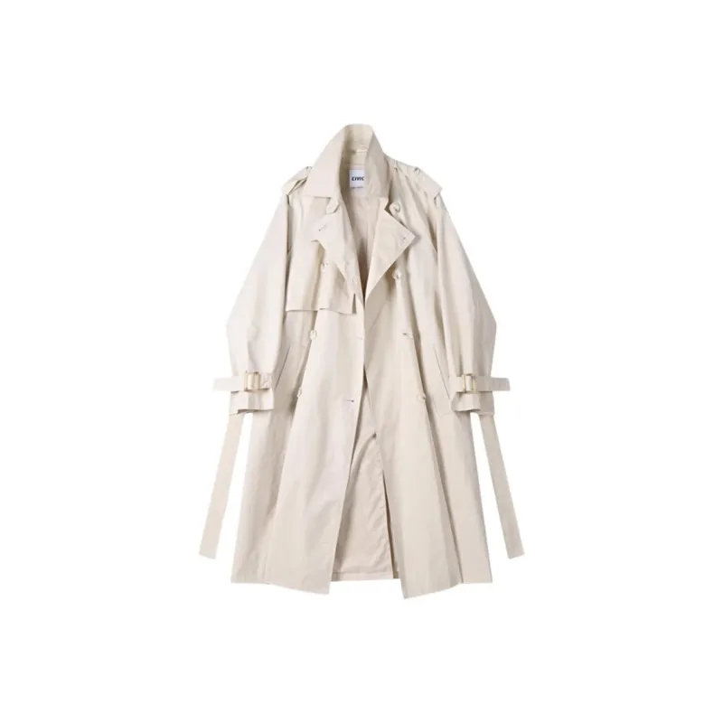 CIVICERA Trench Coat Women's Apricot-0