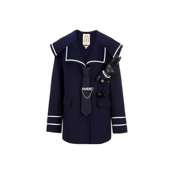 AIVEI Coats Women's Navy Blue