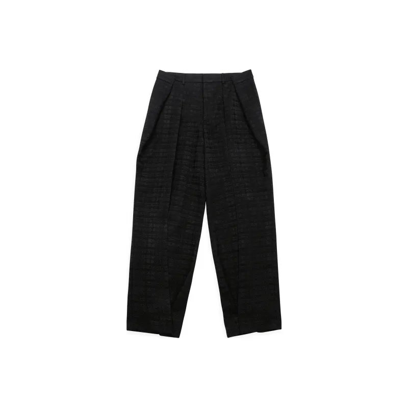 ADER ERROR Pleated Jacquard Tailored Trousers-0
