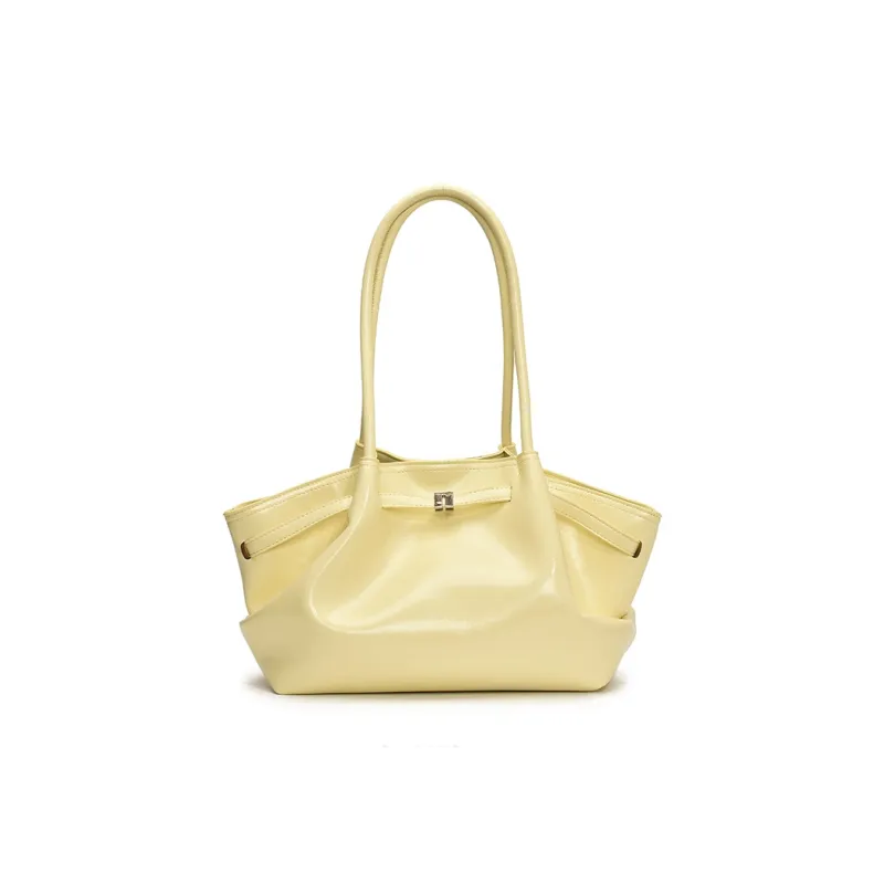 Single Warehouse PU Shoulder Bag Regular Women's Ivory/Black/Burgundy/Light Yellow/Light Blue-6