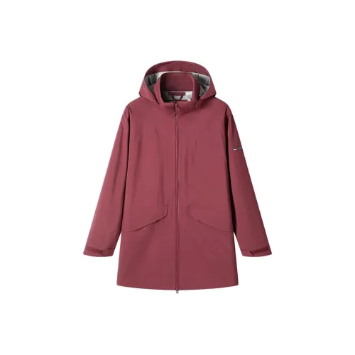 OUTDOOR PRODUCTS Waterproof, Windproof, Breathable, Water Repellent Windbreaker Jacket Women's Leather Red