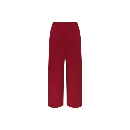 SKIMS Fake Day Collection FW24 COTTON FLEECE CLASSIC STRAIGHT LEG PANT Casual Pants Women's BRICK Red