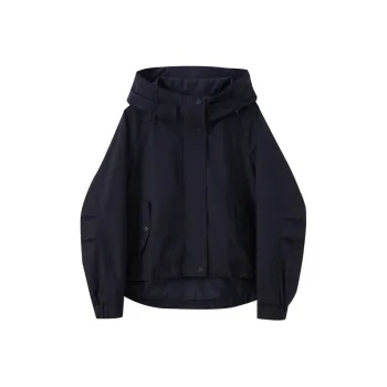 SHUIYUNJIAN Trench Coat Women's Navy Blue