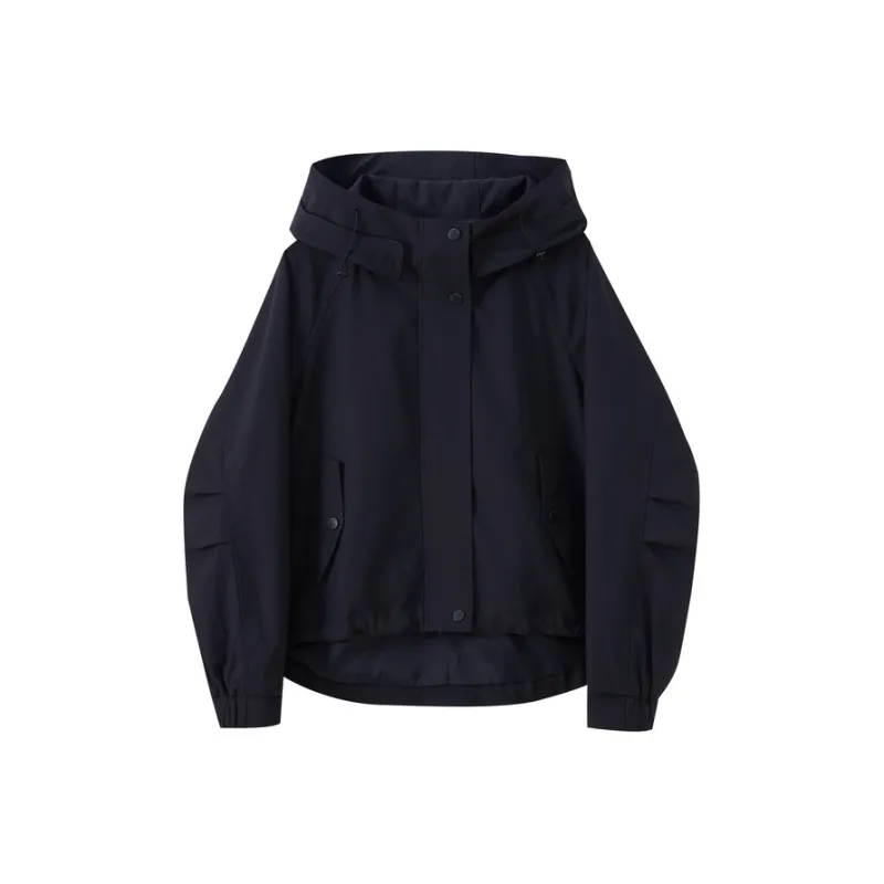 SHUIYUNJIAN Trench Coat Women's Navy Blue-0