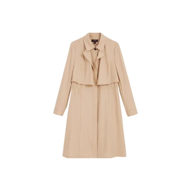 Yiner Trench Coat Women's Light Khaki-0