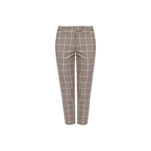MICHAEL MICHAEL KORS Glen Plaid Twill Cropped red Pants