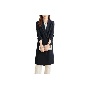 TERRE BLEUE Trench Coat Women's Navy Blue