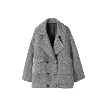 MOSIIMORII Coats Women's Classic Black White