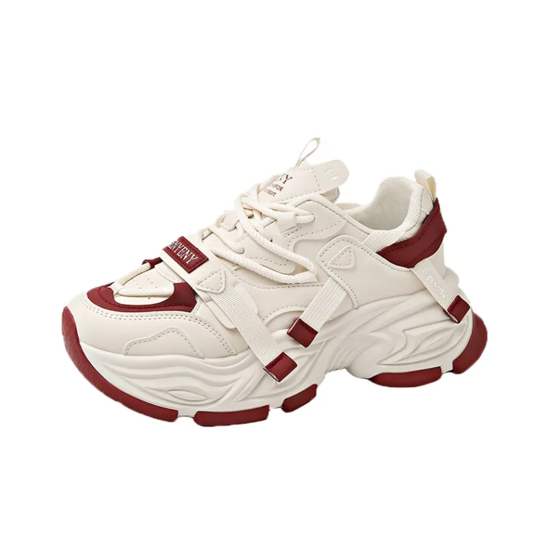 SUPEREDGE Slip Resistant And Abrasion Resistant Coverage Low Top Chunky Sneakers Women's-3