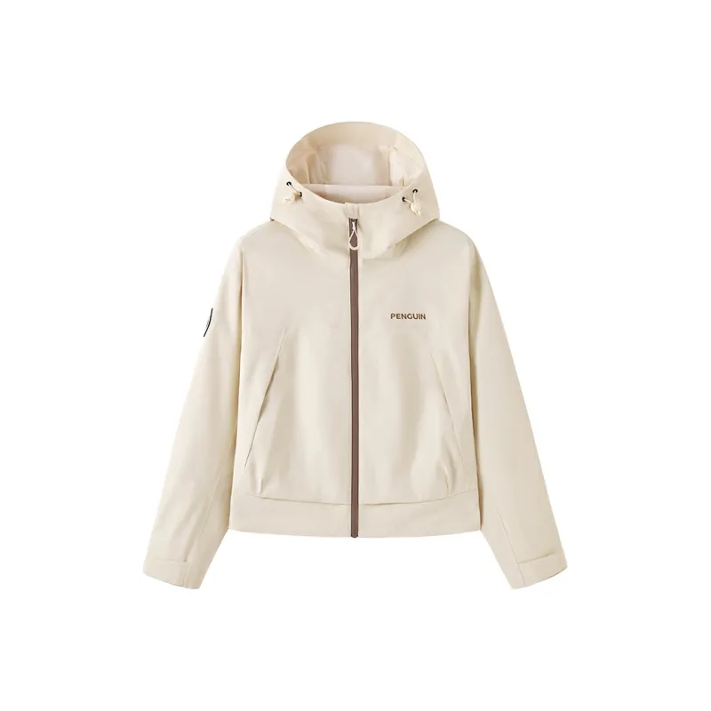 QIE x CAMEL Cropped Windbreaker Jacket Women's-0