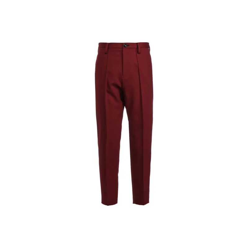 Yohji Yamamoto Y's FW24 Casual Pants Women's Burgundy-0
