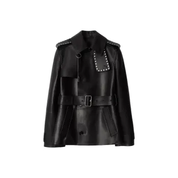 Burberry Belted Collared Trench Jacket