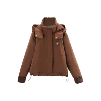 A Paradise For Awakening Puffer Jacket Women's Red Brown