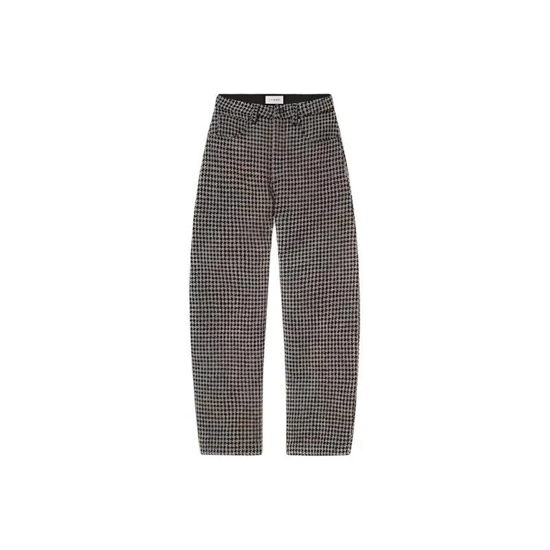 FRAME FW24 Casual Pants Women's Black White Plaid-0