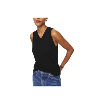 REFORMATION Reese Cashmere Tank Vest Women's Black