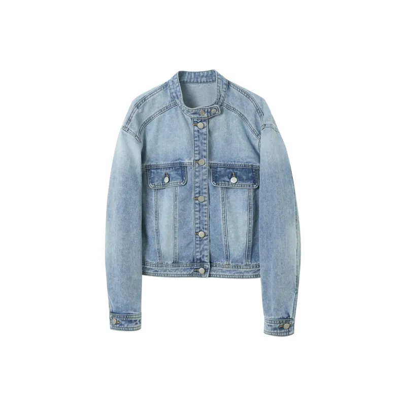 3COLOUR Denim Jacket Women's Sky Blue-0