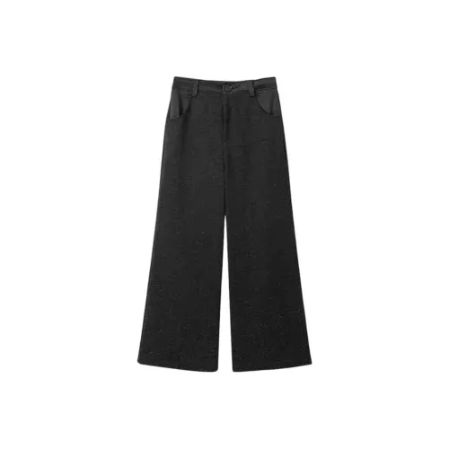 SHUXI Casual Wednesday pants Women's Persian Fine Diamond Black