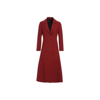 QIAOWANNI Coats Women's Plum Paste Red