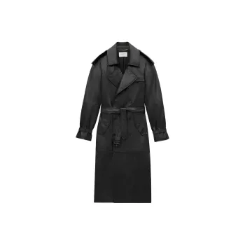 SAINT LAURENT Leather Jacket Women's Black