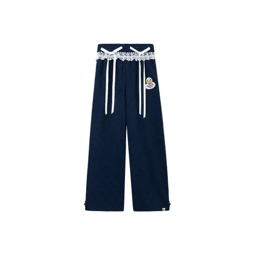 B.Duck Casual Pants Women's Navy Blue