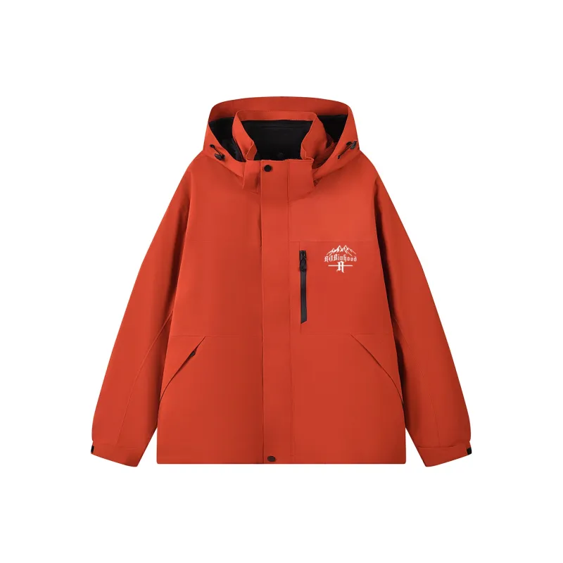 ROBINHOOD Waterproof And Windproof To Keep Warm Windbreaker Jacket Unisex Phantom Black-10