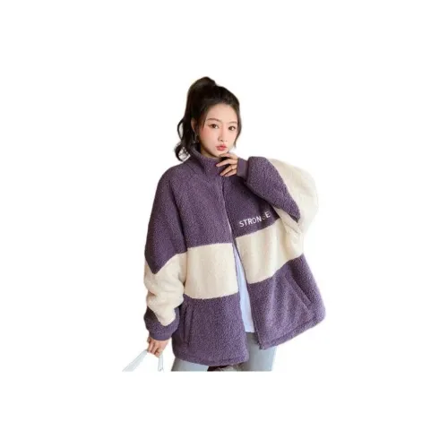 Tonlion Velvet-feel Coat Women's Purple