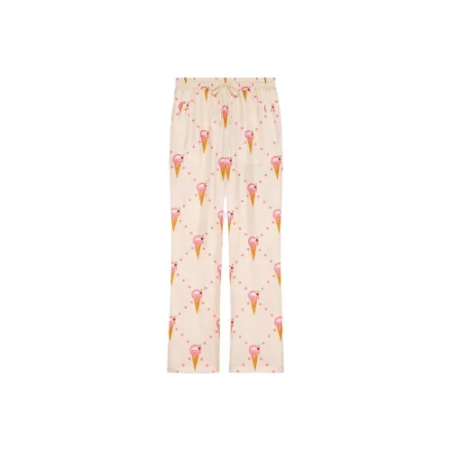 GUCCI Ice cream Print Satin Trousers