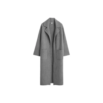 TOTEME Long Sleeved Ribbed Knit Cardi Coat