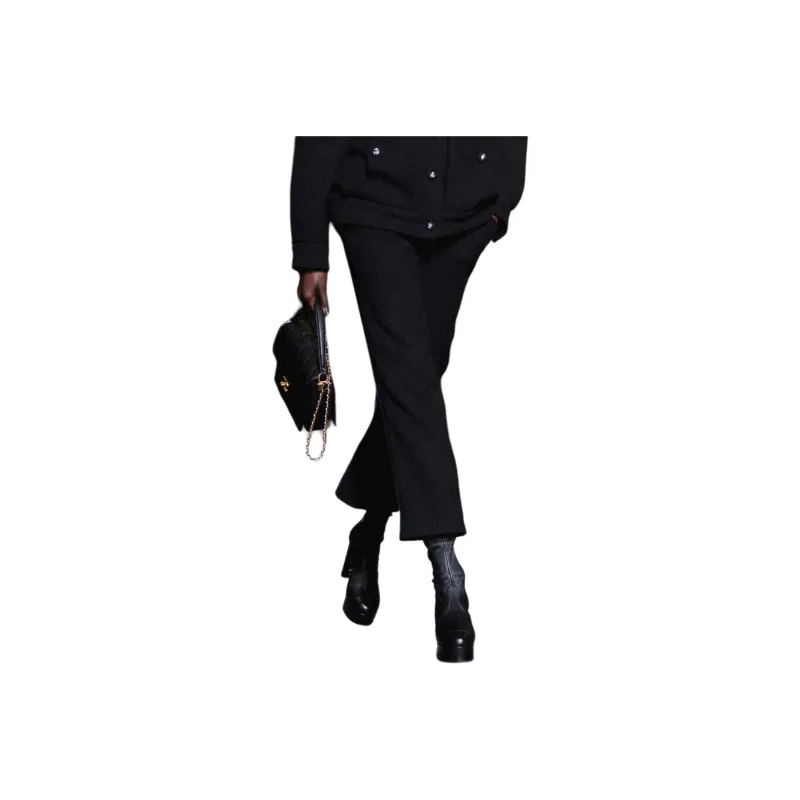 CHANEL Casual Pants Women's Black-0