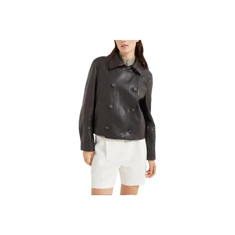 Brunello Cucinelli Cropped Pea Coat-0
