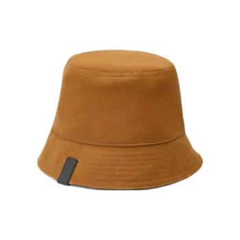 LOEWE Waxed Canvas, Leather Bucket Hats Women's Brown