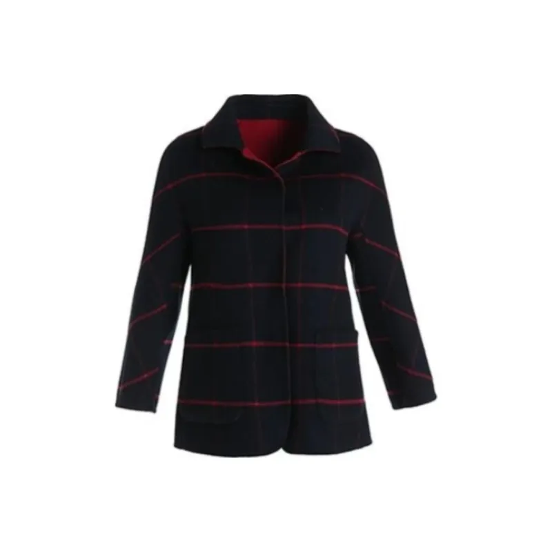 QIAOWANNI Coats Women's Phantom Black-0