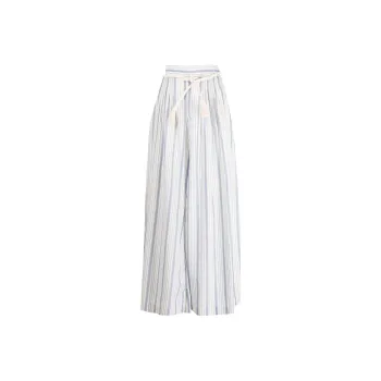 Zimmermann Chintz Striped Wide-leg Trousers