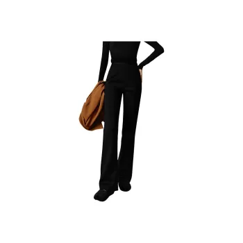 Late White Casual Pants Women's Black
