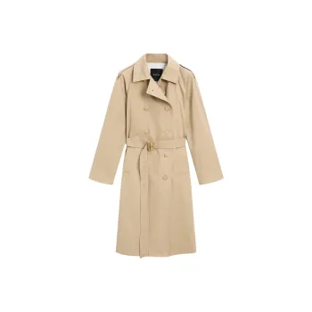 Massimo Dutti Trench Coat Women's Light Umber