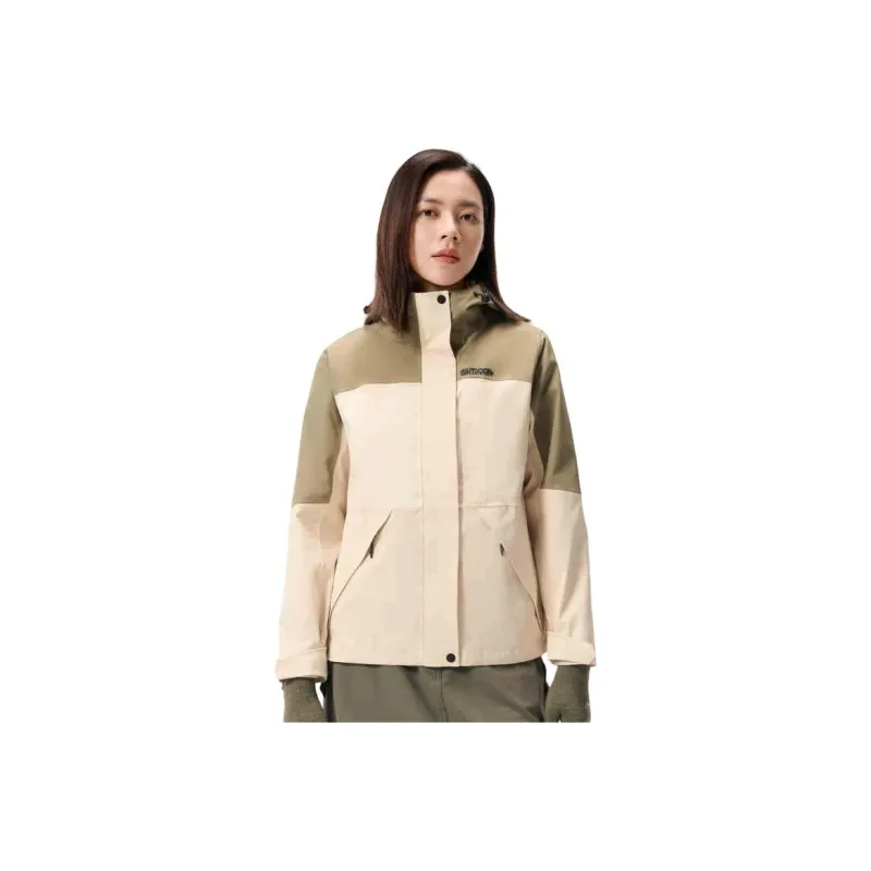 OUTDOOR PRODUCTS Waterproof And Windproof Windbreaker Jacket Women's Mist White-0