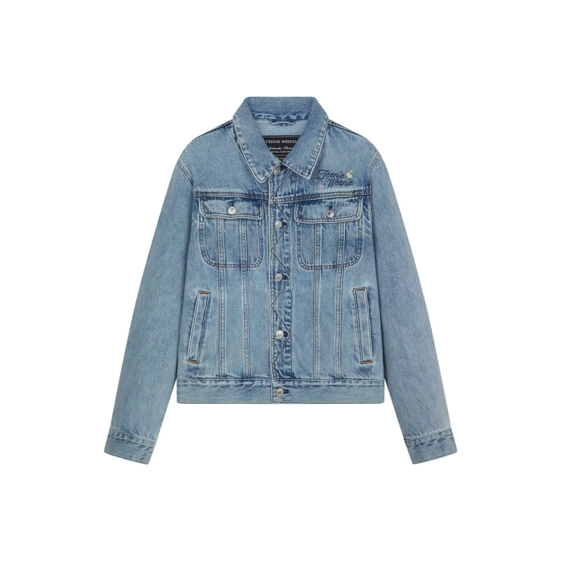 Teenie Weenie Cropped Coat Women's Light Blue-0