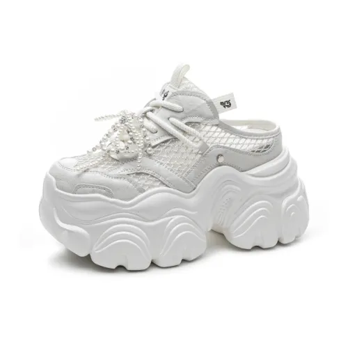 Shoe Cabinet Floral Language Closed Toe Slippers Women's